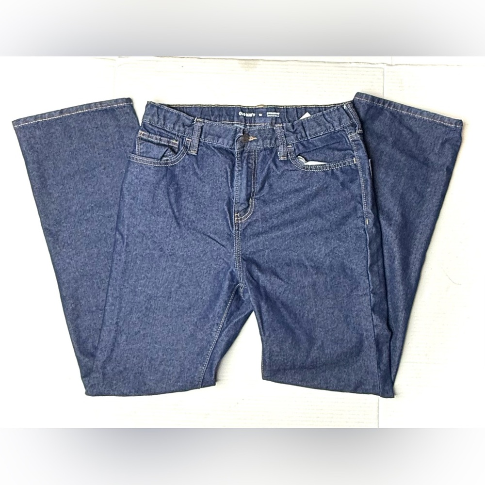 Old Navy Jeans Womens 18 Dark Blue Denim Built-In Tough Straight Leg Jeans‎